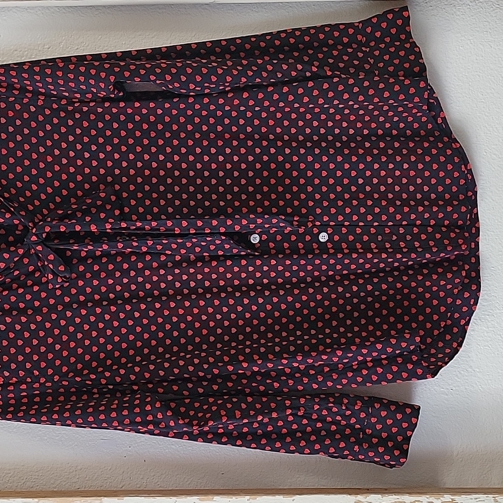 Kate Moss for Equipment collarless slim fit silk blouse size small - Picture 6 of 13